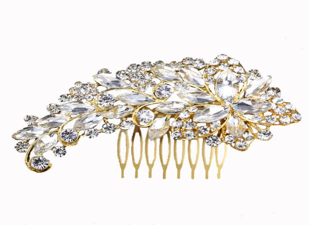 

2022 FEIS whole Goldplated horse eyes with hair combed romantic bridal flower headdress hair wedding accessory1022510