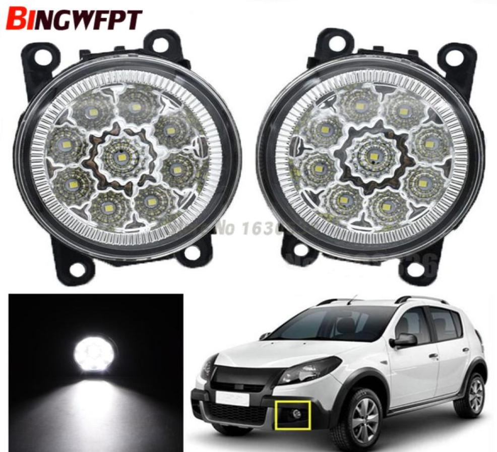 

2x Car Styling High Power LED Fog Lamps DRL Lights For Renault MEGANE 23CC Fluence Koleos SANDERO STEPWAY Halogen lamp1246872