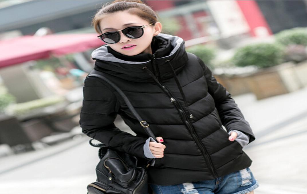 

New 2016 Winter Jacket Women Parka Thick Winter Outerwear Plus Size Down Coat Short Slim Design Cottonpadded Jacket TD14499361, Red