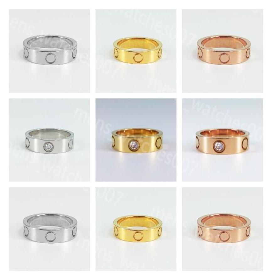 

2022 Love Ring mens designer rings jewelry for women Titanium steel Width 4 5 6mm gold ring1236882