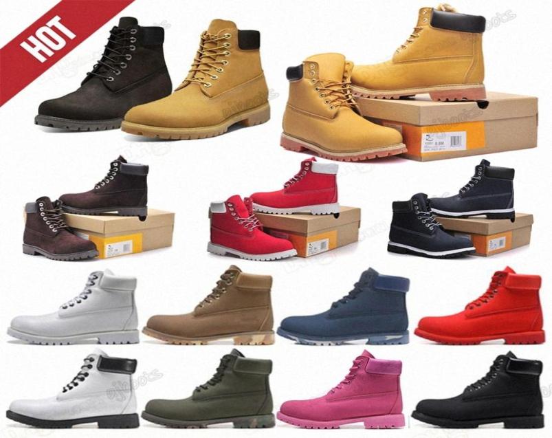 

2022 Designer Boots Mens Womens Leather Shoes Wheat Work Field Ankle Winter Boot For Men Cowboy Yellow Red Blue Black Pink Hiking5283744