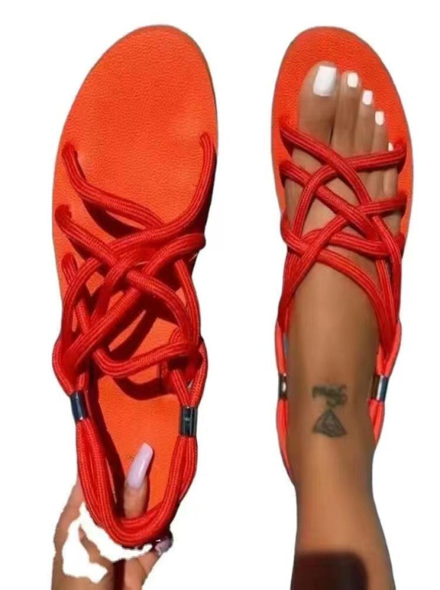 

Foreigner Girl Sandals Big Size Slippers Multi Color women039s flat hemp rope slipon shoes High Quality Dropship7489973, Green