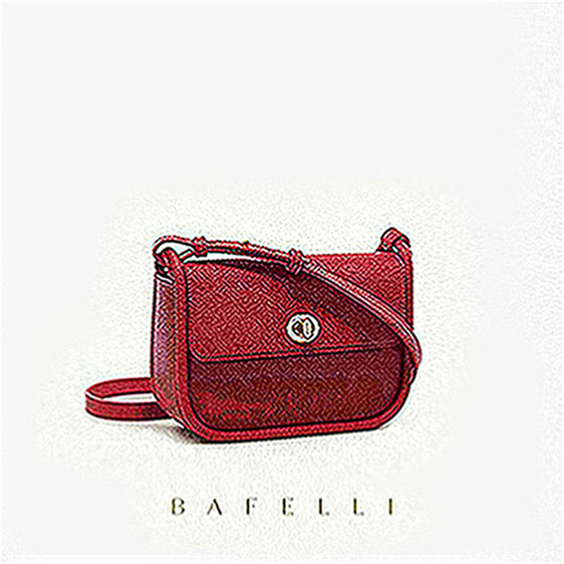 

B24 15-122 fashion Women Shoulder Bags Hand Printed tote bag Small new, Burgundy