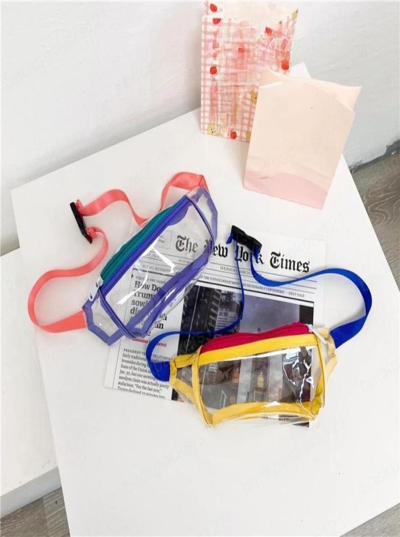 

Children Mini Waist Bag PVC Transparent Fanny Pack for Kids Boy Girl Clear Wallet Child Belt Bag Toddler Pures and Bags4716609, Sky blue