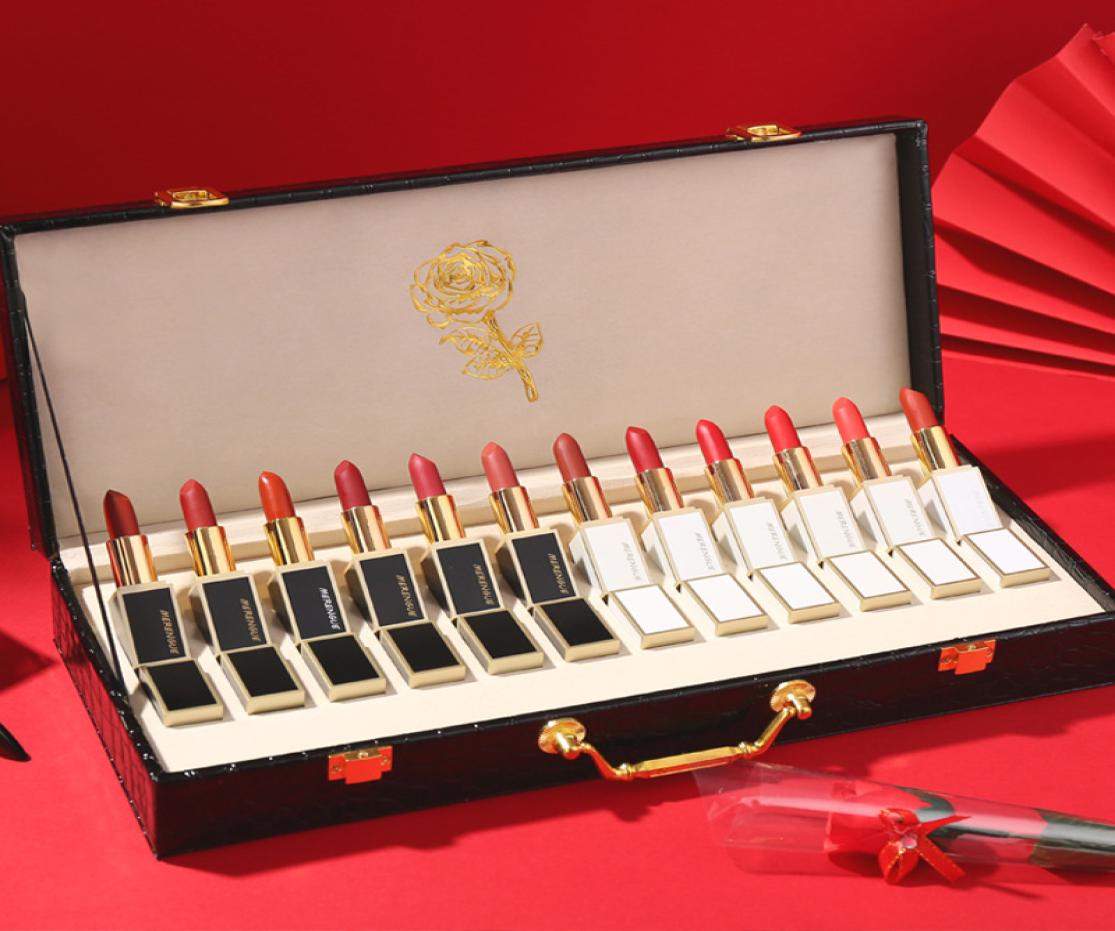 

Makeup lipstick set Limited Gift Box Valentine039s Day Luxury matte shimmer vegan Lip stick Kit Birthday Christmas long lasting8569966, Army green