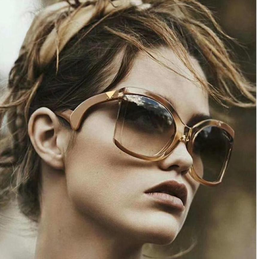 

2020 Designer Female Oversized frame Sunglasses Women Sun Glasses Gradient Curved sunglasses Ladies UV4008159933