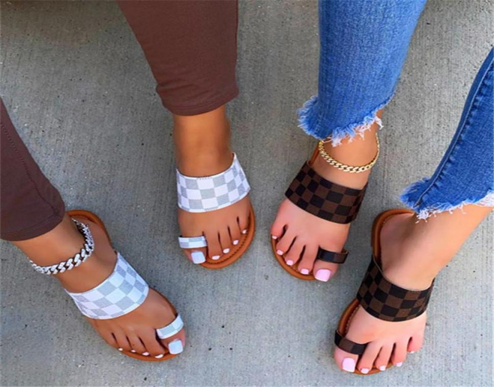 

Sandals Women039s Summer Striped Plaid Open Toe Flat Outdoor Vacation Beach Shoes Comfortable Casual2987889, Black