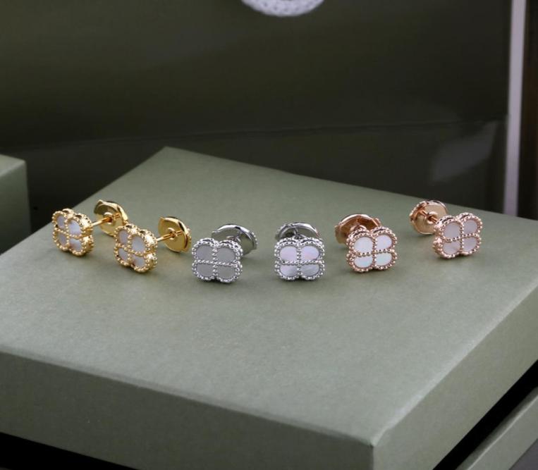 

Clover Earring Designer Earrings Woman Luxurious Jewelry Flower Earings Jewlery Whole Womens Jewellery Bijoux Femmes Gold Jewe5982315