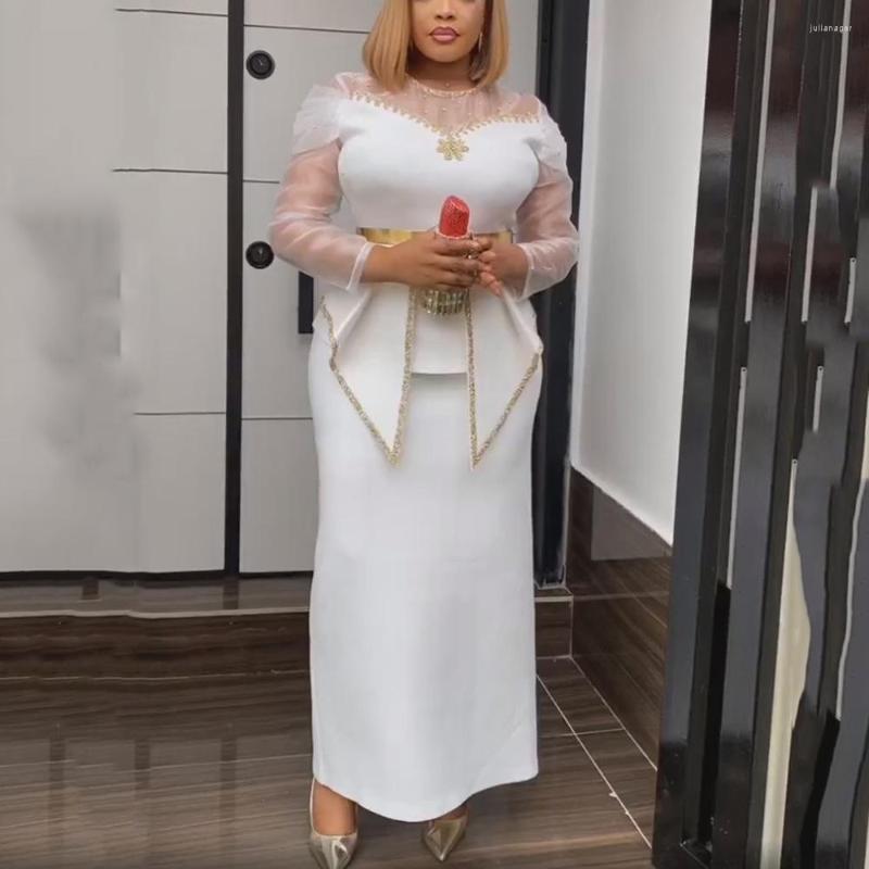 

Casual Dresses African Ladies Fashion Long Round Neck Full Sleeve High Waisted Bodycon Ankle Length Elegant Female Party Night Dress, Purple dress