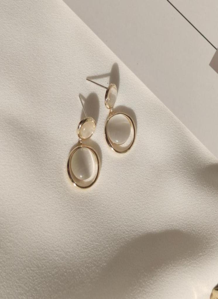 

S1114 Fashion Jewelry S925 Silver Needle Faux Cat Eye Earrings Cute Dangle Stud Earrings79357763270276