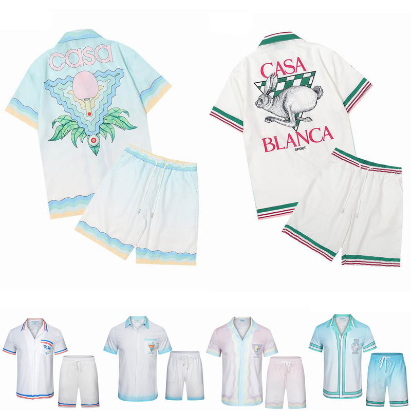

Casablanc shirt 23ss Designer Polos shirts Masao San print mens casa casual shirt womens loose silk casablacncas shorts sleeves luxury t-shirt high quality tees, 55