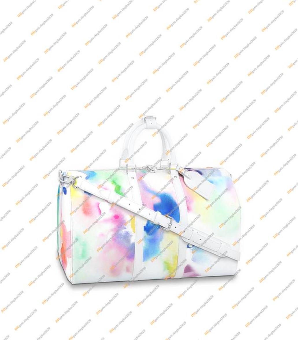 

Unisex Fashion Casual Designe Luxury Travel Bag TOTES Boston Handbag Cross body Messenger Bags Shoulder Bags High Quality TOP 5A M7652867, Sky blue