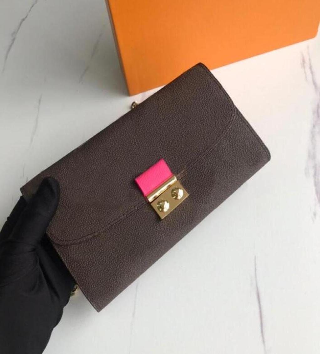 

High Quality Real Leather With Box Dust Bag Bags Purse Fashion Crossbody Bag Shoulder Bags Croisette Chain Bag Card Holder Purse1381102, Red