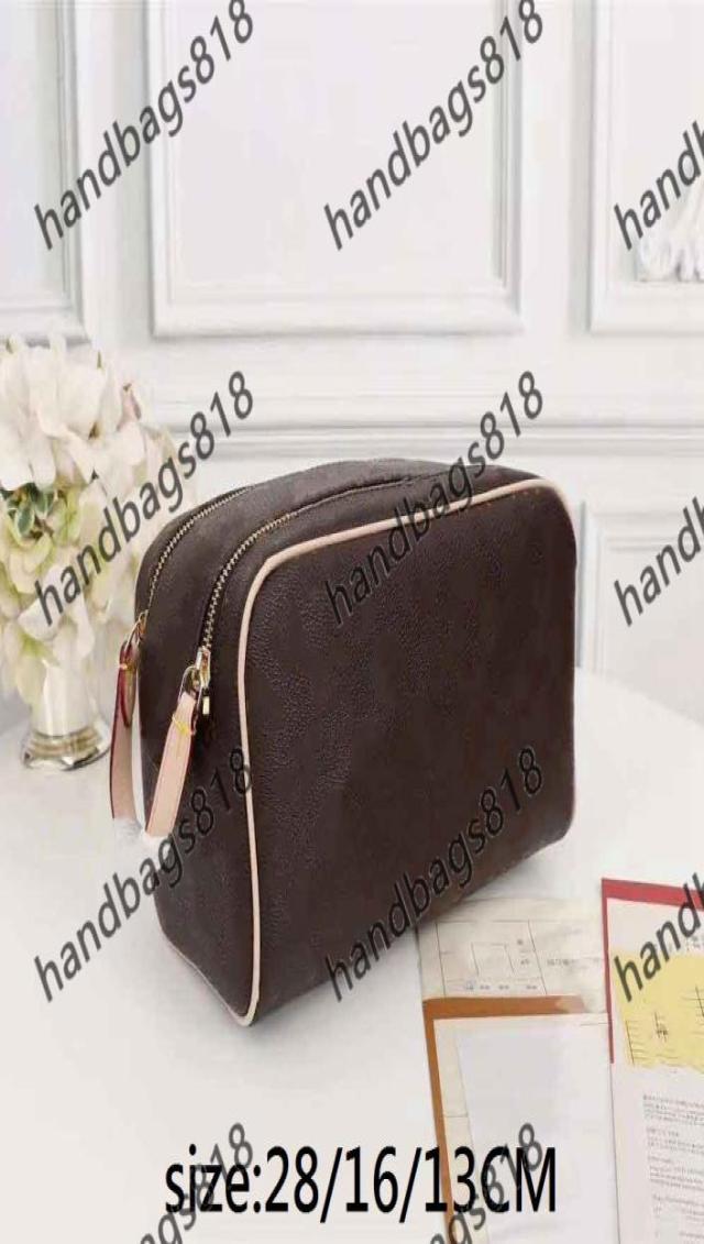 

Women Cosmetic bag famous bags makeup ladies toiletry 2021 purses pattern plaid flowers Solid color leather PU bagsJapanese and Ko6739393, Black
