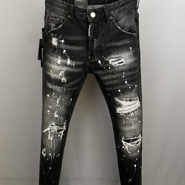 

Italian fashion European and American men's casual jeans high-end washed hand polished quality optimized 9858 9859