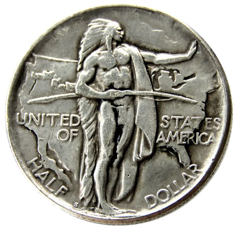 

USA 1926-S Oregon Trail Memorial Half Dollar Silver Plated Copy Coin