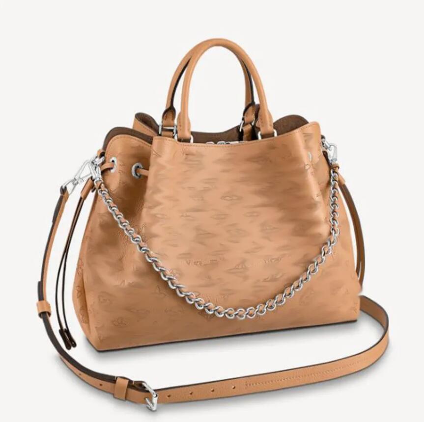 

NEONOE women Bella Mahina Perforated Tote BAG Luxury Designer NOE BB Drawstring Bags Letter Flower Pattern Leather Womens Cross Body Handle Bag sacoche, Neonoe pink