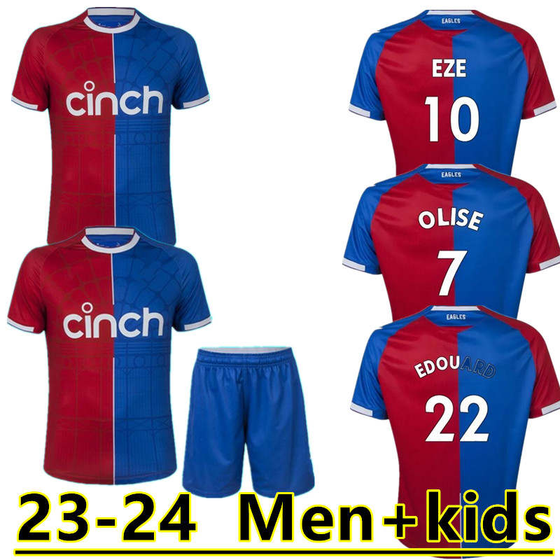 

2023 2024 OLISE Crystal Soccer Jerseys 23 24 ZAHA EZE J.AYEW Palace home Top Football shirt Kit BENTEKE SCHLUPP MATETA EDOUARD GALLAGHER jersey uniforms 88888, Black