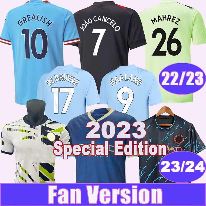 

23 24 DE BRUYNE HAALAND Mens Soccer Jerseys Special Edition 22 23 STERLING RODRIGO BERNARDO FERNANDINHO MENDY FODEN Home Away 3rd Football Shirt Short Adult Uniforms, Qm9387 22 23 away premie. leagu. patch