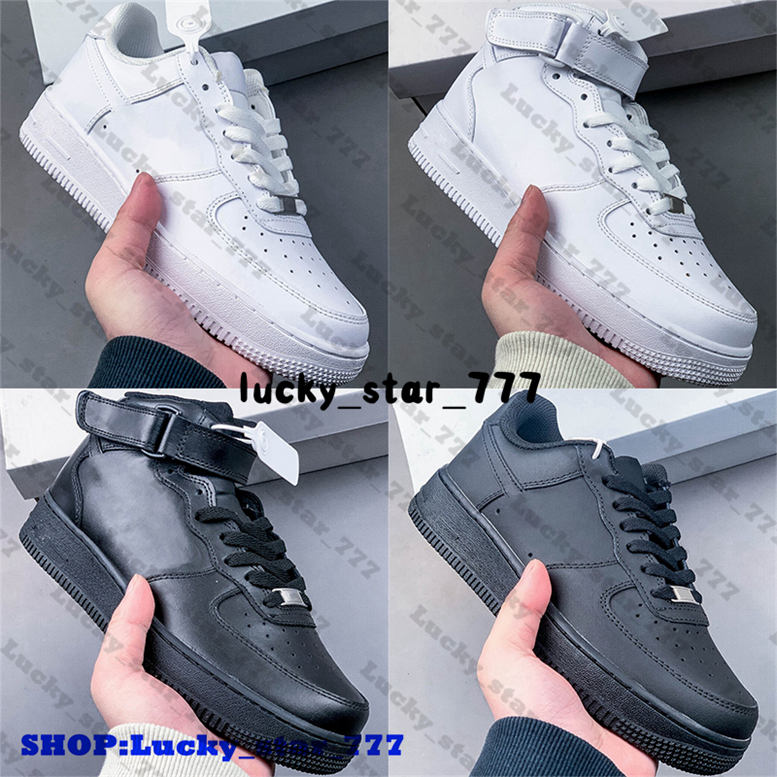 

Women Casual AirForce 1 Size 13 Shoes Designer AF1s Mens Sneakers Us 13 Scarpe Air Trainers Fashion Platform Forces One Low Running Skateboard Us13 Eur 47 Triple Black