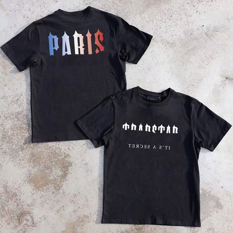 

London Fashion Brand Summer Casual Mens Designer 100% Cotton Camo Letter IRONGATE PAISLEY TEE Paris Printed Short Sleeves High Quality Men Outdoor Sports T-shirt Man