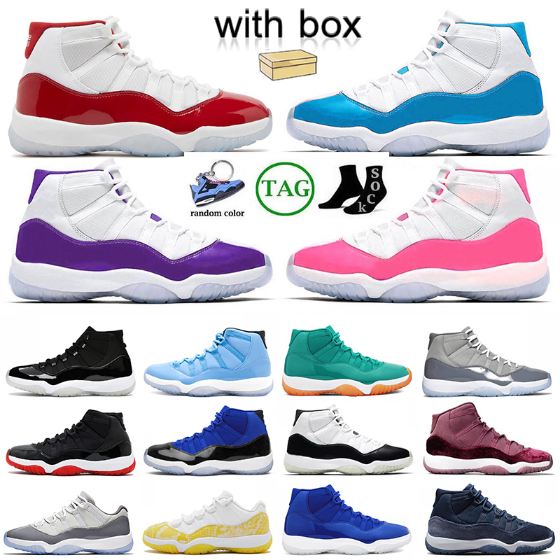 

11s Basketball Shoes for Men Women Jumpman 11 Jorde Cherry Cool Grey White Cement Black Royal Space Jam Concord Retros Pink DMP Bred Jade Blue Sports Sneakers 36-47, D36 low cool grey 40-47