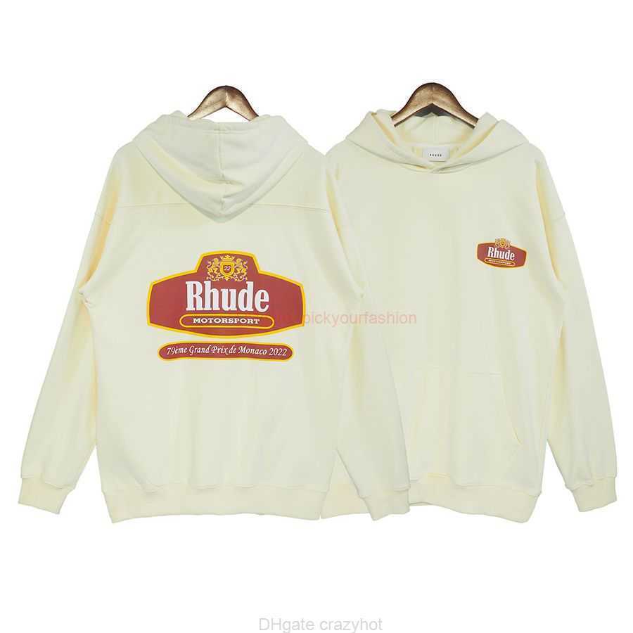 

Designer Clothing Mens Sweatshirts Hoodies Rhude Us Navy 360g Terry Print Hooded Pullover Sweater Hoodie Fashion Streetwear Pullover jacket Jumpers Tops Sportswe, Shipping fee