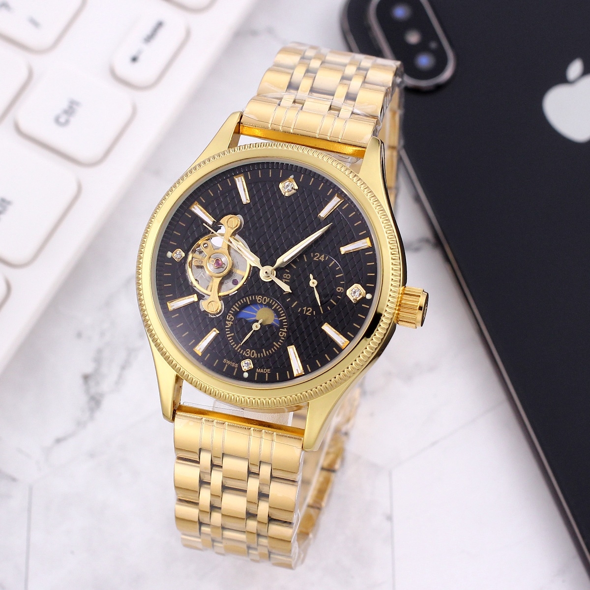 

2023 Mens wristwatches designer Automatic Mechanical watches high quality Boutique Steel Strap Designer Tourbillon watches for men Wholesale Watch gift #5, A1