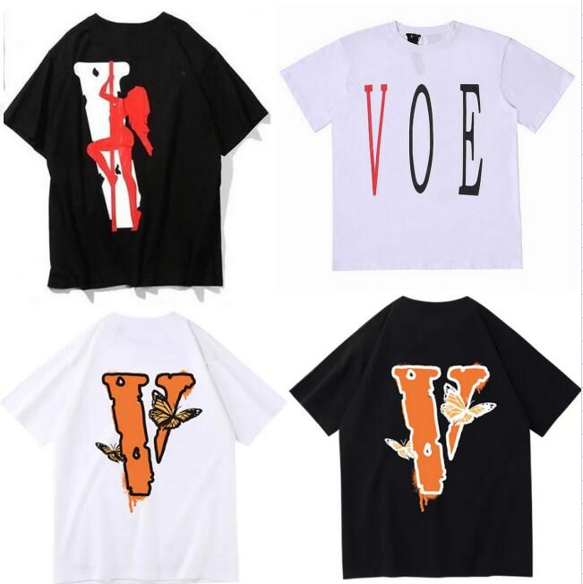 

2023 Summer Mens Designer T Shirt Friends Letter Print Tees Big V Men Women Short Sleeves Hip Hop Style Black White Orange T-shirts Vlones Tees Size -XL, Customize