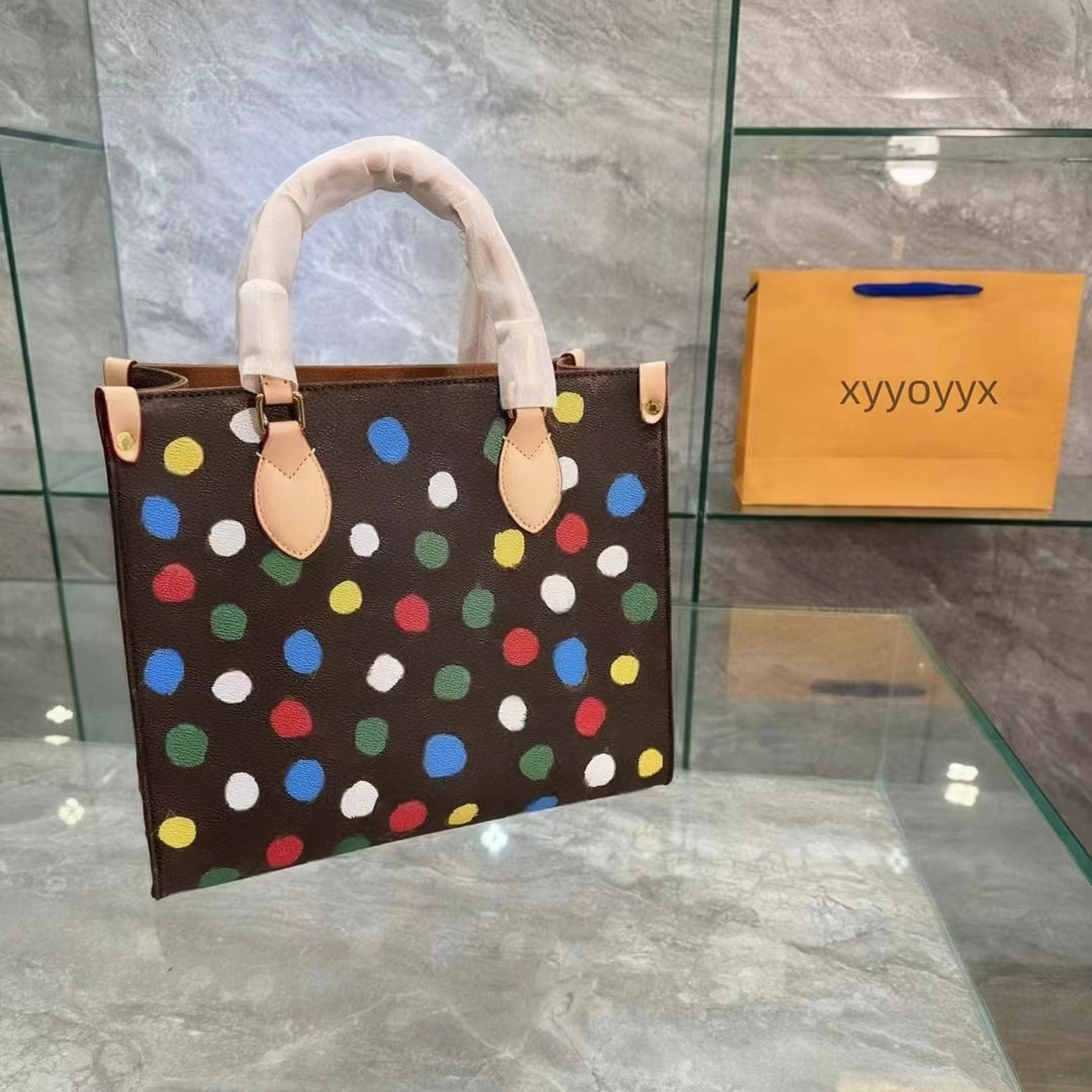 

tote crossbody bags multi pochette kusama Dot Artwork Canvas top quality Genuine Leather luxurys designer bag luxurys handbags the tote bag designer bags, Customize