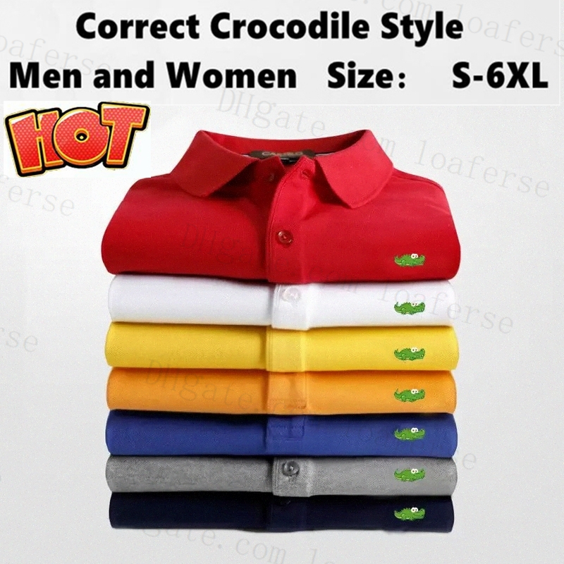 

Classic Designer Polos Shirt Casual Embroidery T-Shirt Mens Tees Summer Lapel Crocodile Business Brand men polo Fashion Man Women animal print Homme oversized, Crocodile #22