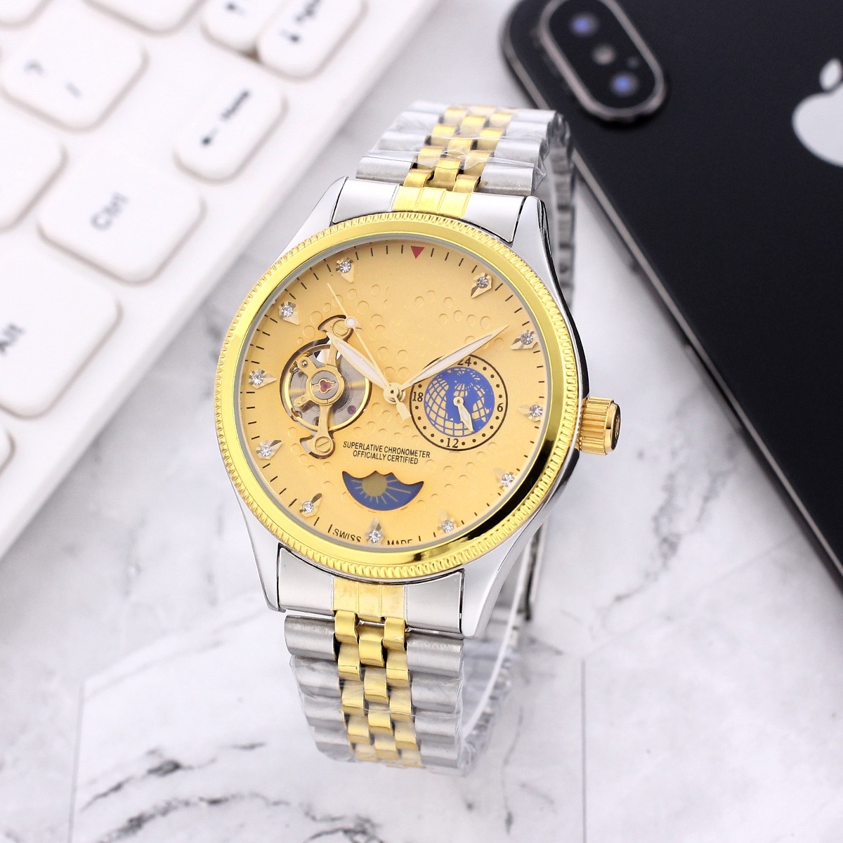 

2023 Mens wristwatches designer Automatic Mechanical watches high quality Boutique Steel Strap Designer Tourbillon watches for men Wholesale Watch gift