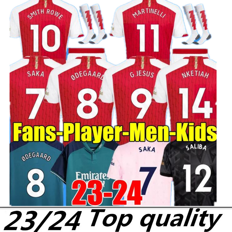 

22 23 24 G.JESUS soccer jerseys SMITH ROWE SAKA THOMAS MARTINELLI TIERNEY 2023 2024 football shirt Men Kids ODEGAARD SAMBI FABIO VIEIRA SALIBA JORGINHO