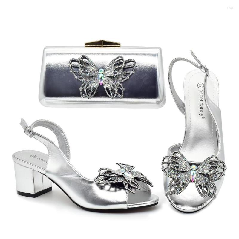 

Dress Shoes Doershow Charming And Bag Matching Set With SILVER Selling Women Italian For Party Wedding! HAS1-5, Red