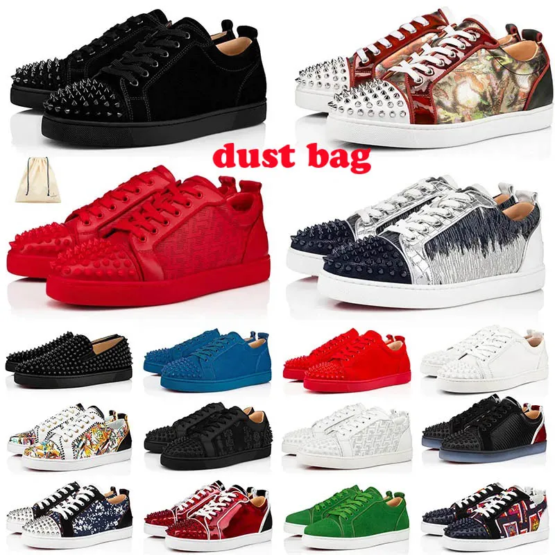 

With Box Christians Designer CL Shoes Designer Men Platform Casual Shoes Loafers Rivets Low Studed Shoe Mens Women red bottomes Sneakers WPY
