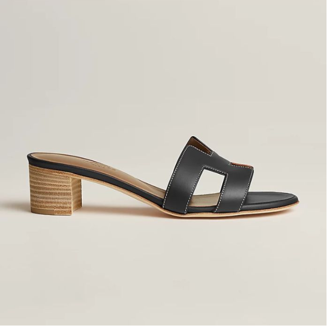 

2023 Spring and Summer New Brand High Heel Sandals and Slippers H Large Letter Cowhide Internal Size: 35-42 With Box