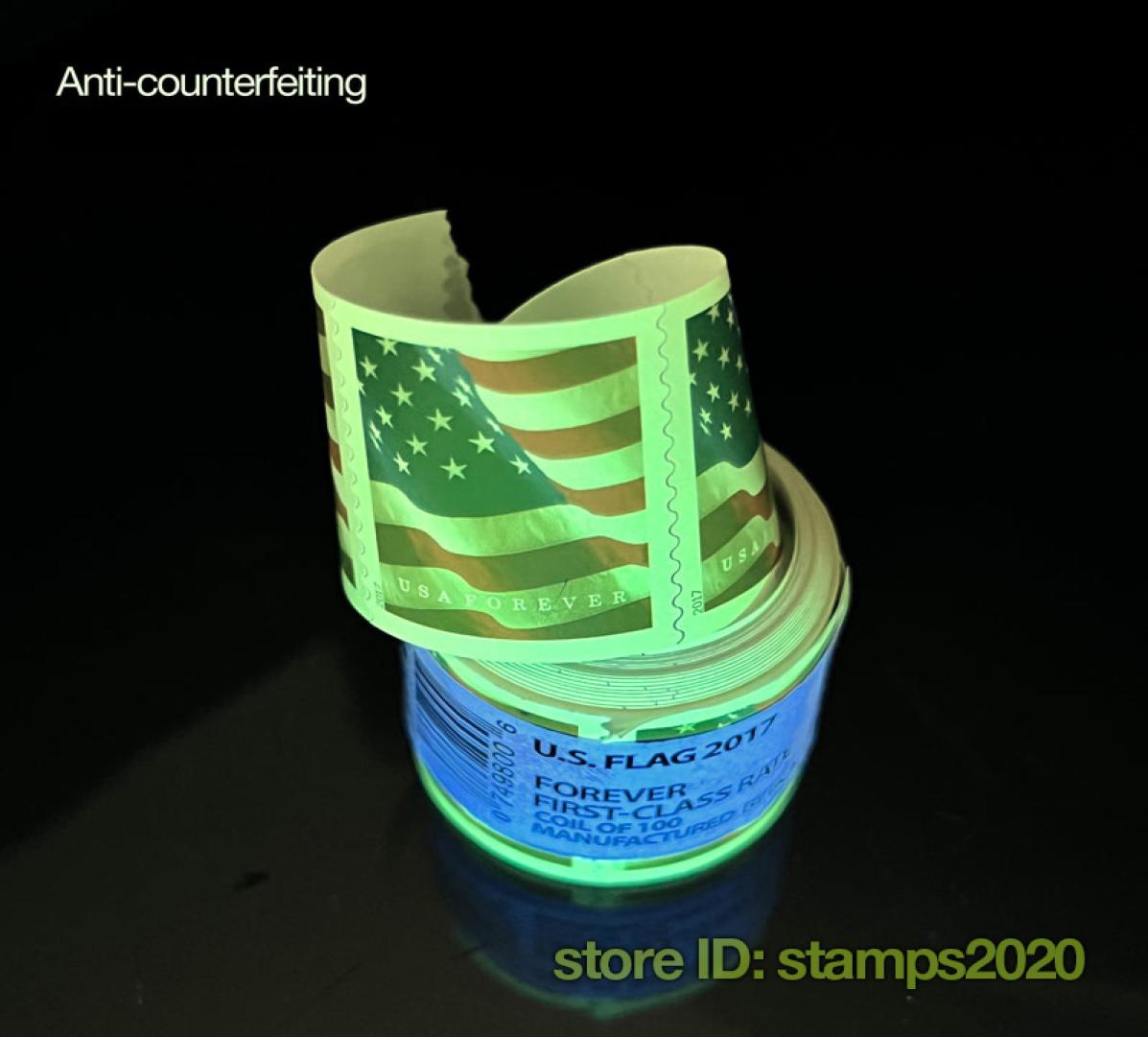 

Forever US Flags 2017 Roll of 100 First Class Mail For Post Envelopes Letters Postcard Office Mail Supplies Invitations Celebrat1179695, Green