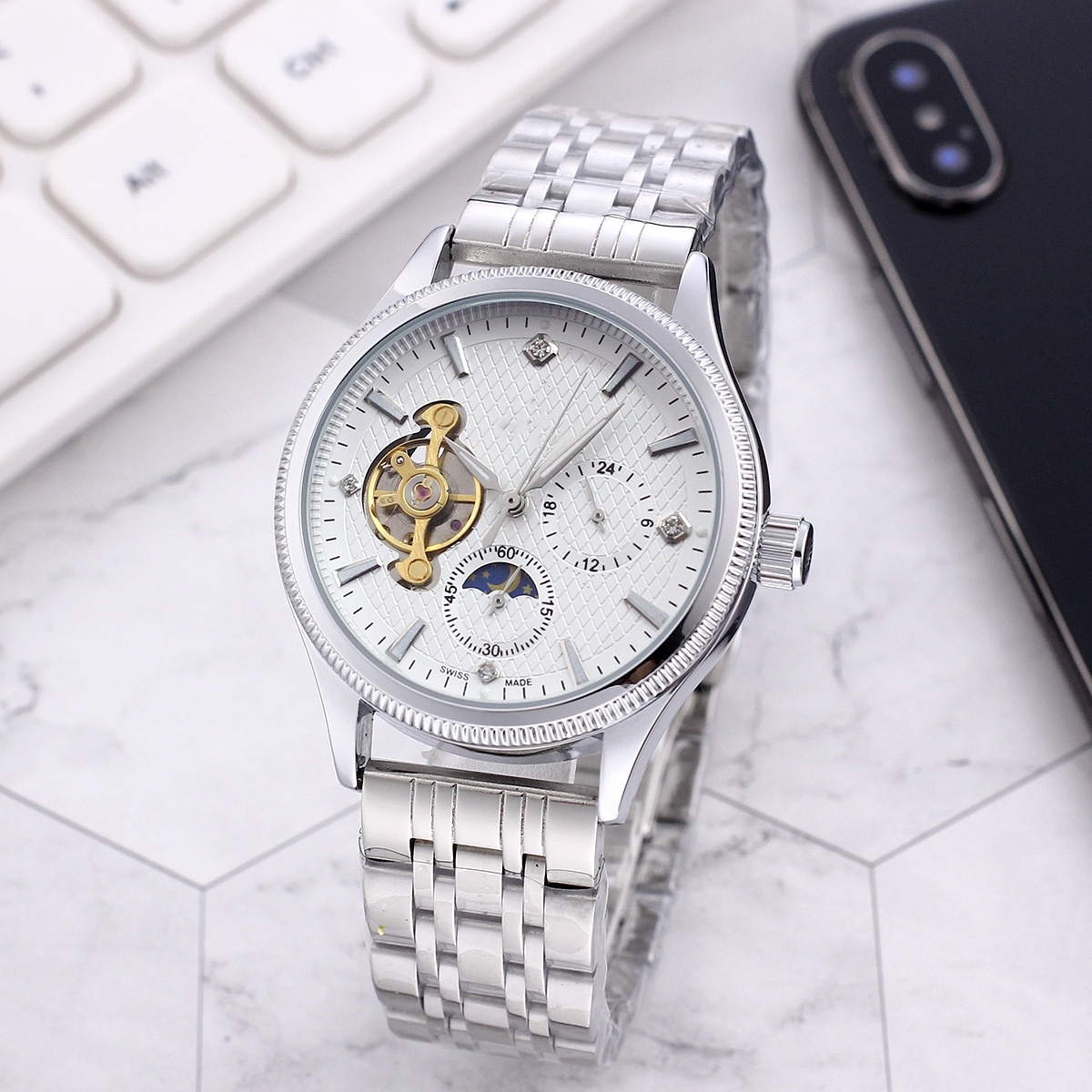 

Luxury Womens Fashion Leather wristwatches Mens Tourbillon Designer Watch Men Wristwatch Automatic Mechanical Watches