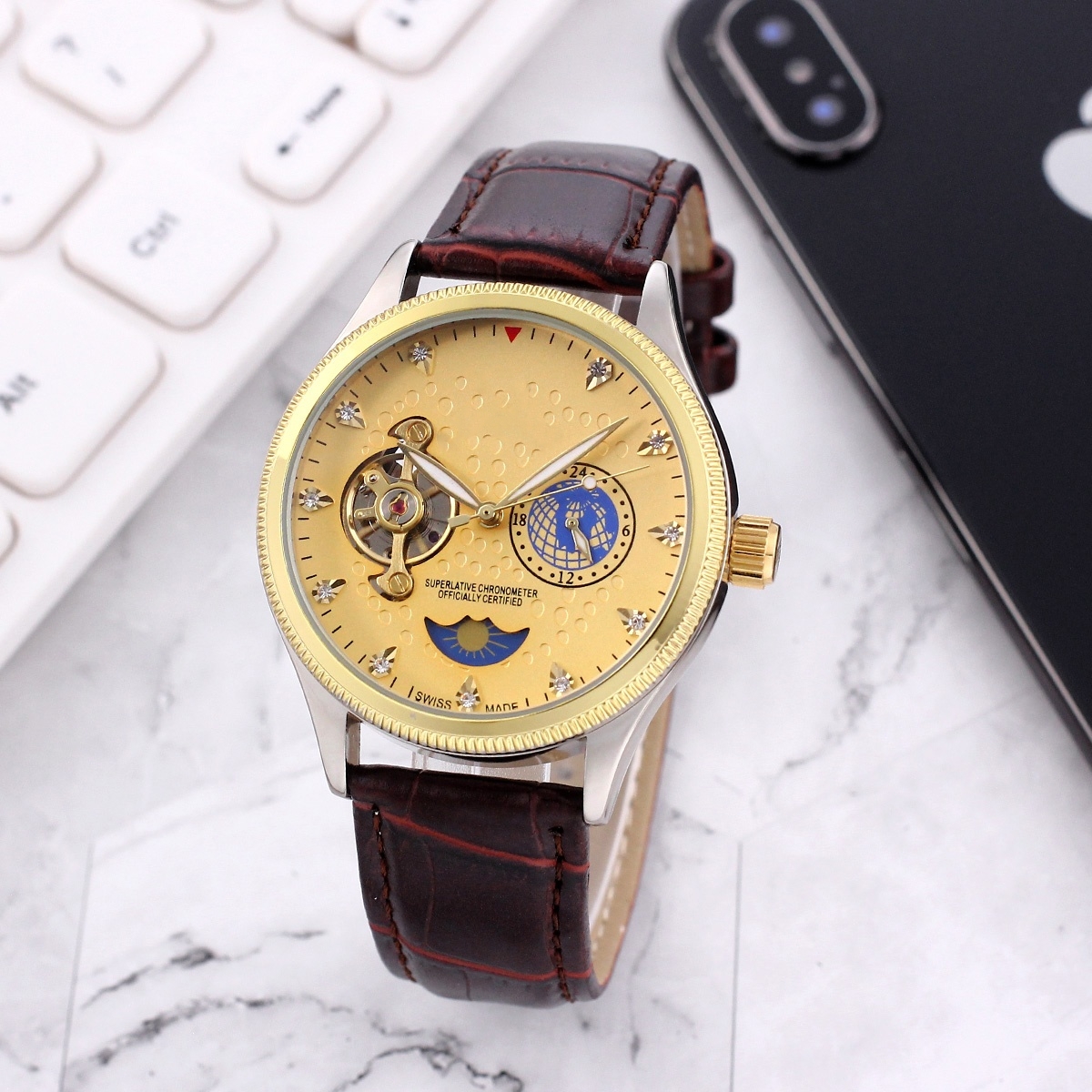 

Luxury Top Brand Automatic Wristwatches Men Fashion Casual Leather watches mens Mechanical Watch Relogio Masculino #4