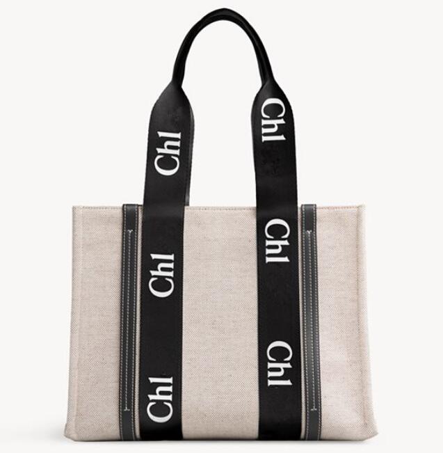 

3sizes Women handbags WOODY Tote shopping bag handbag top quality canvas fashion linen Large Beach bags luxury designer travel Crossbody Shoulder Wallet Purses AAA, Brown