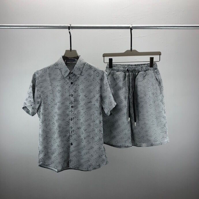 

Men's Plus Tees & Polos 2023 Summer New Fashion Crew Neck T shirt Cotton Short Sleeve Shirt Hawaiian Beach Print Shirt Shorts sports suit r441a1