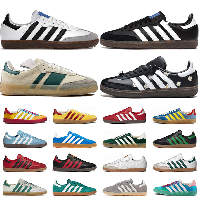 

Running shoes 8th Street Sambas sambarose Atmos FACE Shadow Green flat sole Sneakers light weight Shoe Trainers los angeles Athletic sneaker black grey suede sambas, #82