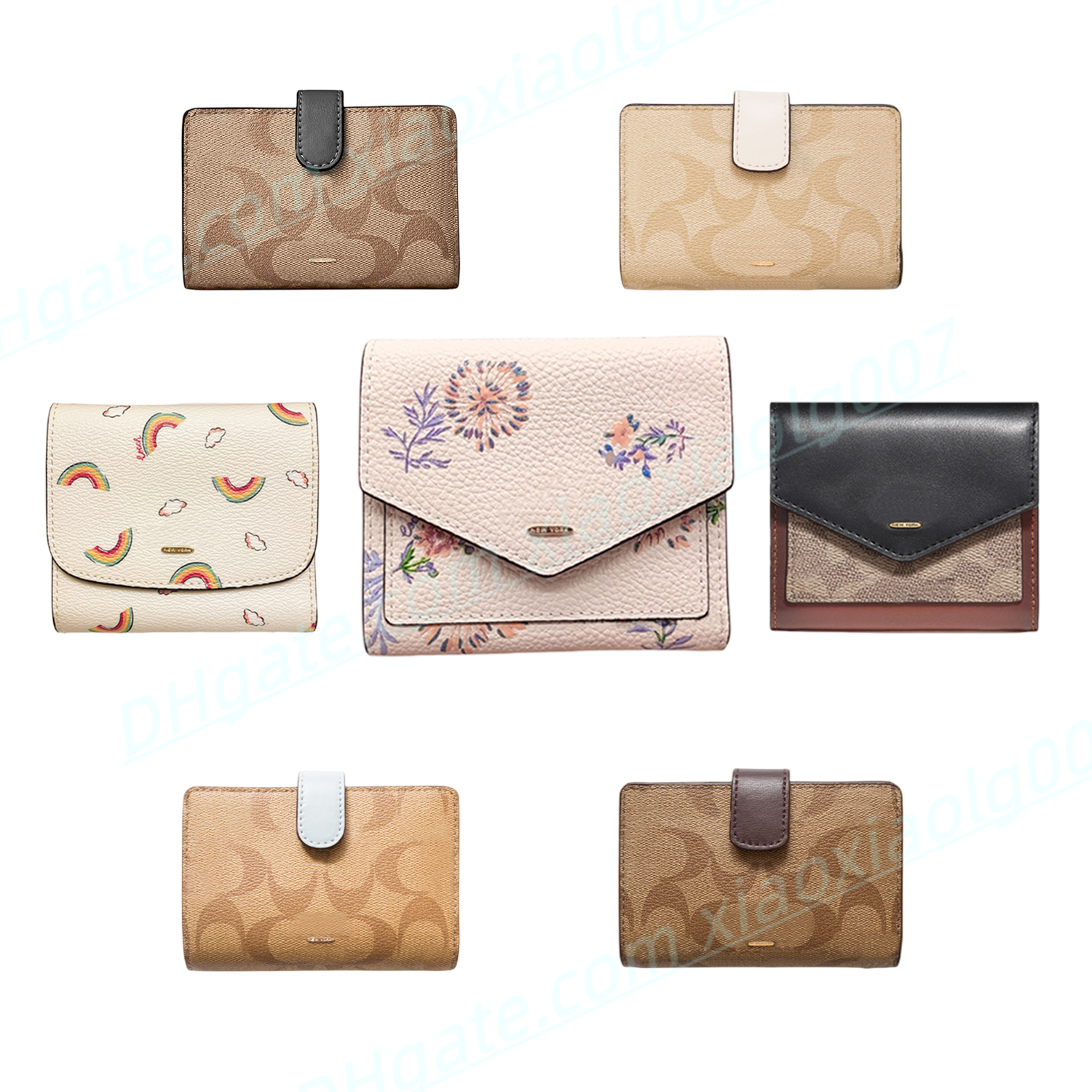 

High quality Designer Coin Purses Large storage space Key package aristocrat Luxury derma Card pack multifunctional Men and women leisure wallets fashion with box, 4 - khaki