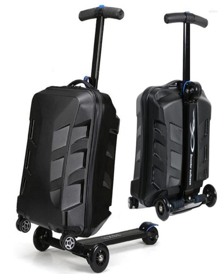 

Suitcases 21quot Inch Carry On Luggage Trolley Kids Sit Scooter Travel Suitcase Lazy Case3578504