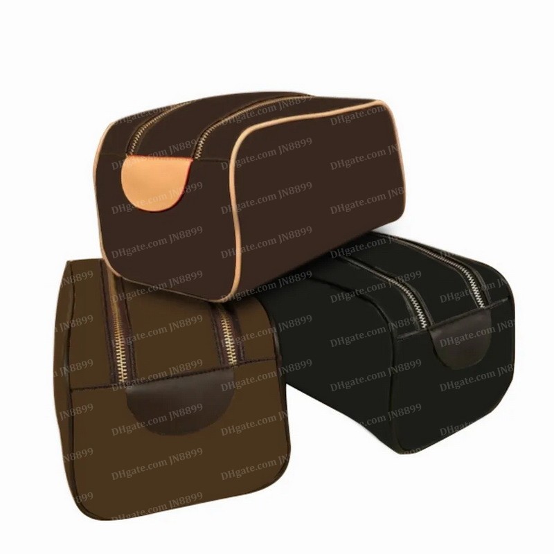 

Designer Cosmetic Bags KING SIZE TOILETRY BAG Men Extra Large Wash Bags Luxury Make Up Cosmetic Toilet Pouch Women Beauty Makeup Case Pochette Double Zippy Kits, With dust bag