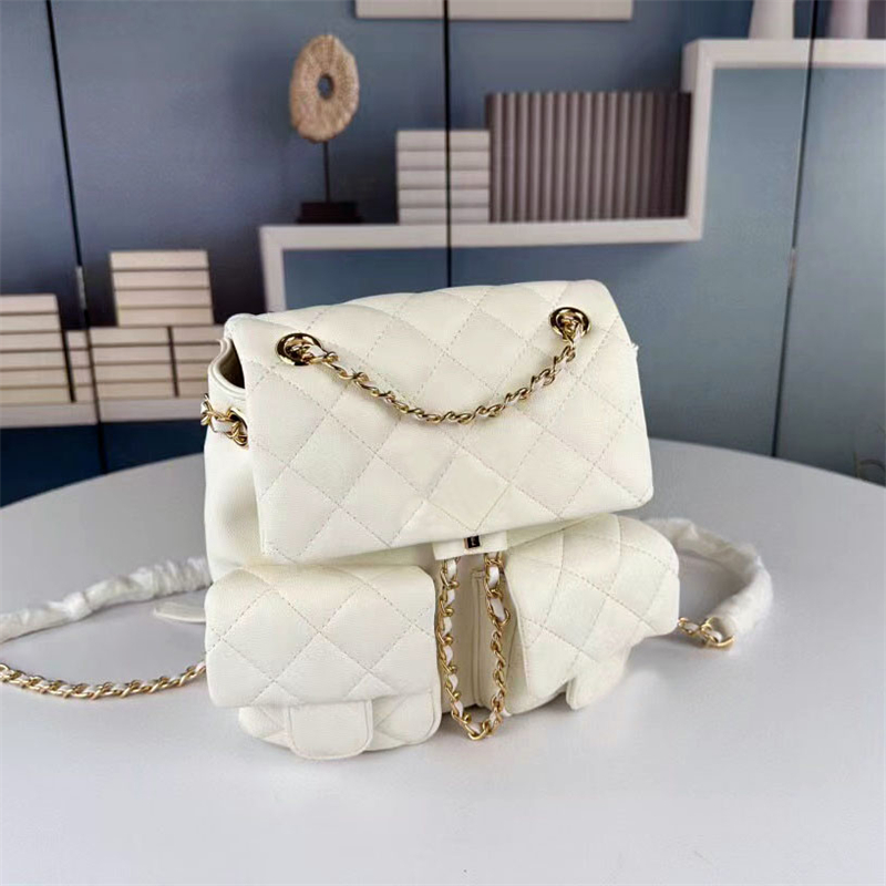 

Brand name women's Backpack designer fashion leather handbag diamond check crossbody bag chain shoulder strap fashion bag, Box