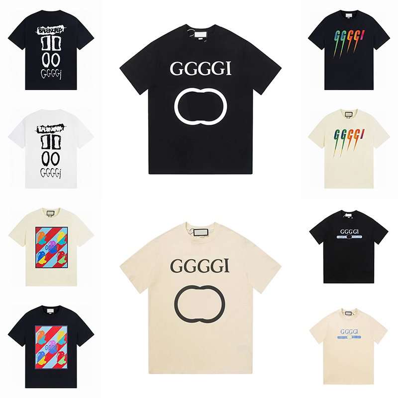 

2023 Mens T Shirt Summer Designers Tshirts Guccie for Mens Women fashion Letter Print Round Neck Short Sleeve Black White Fashion Tees Asian Size M-2XL