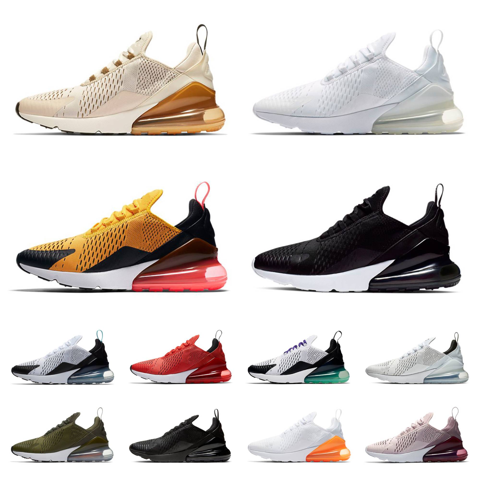 

Designer Max 270 Casual Shoes Men Women 270s Air React Triple Black White Royal Bred Be True Metallic Gold Barely Rose Olive Dusty Cactus Midnight Navy Sports Sneakers, Shoes lace