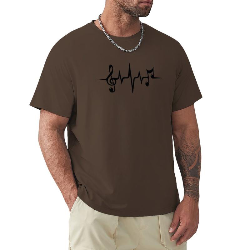 

Men's Polos Music Heartbeat Notes Clef Frequency Wave Sound Festival T-shirt Sweat Shirts Graphics t Shirt Mens Clothes 1BCAB, Gray