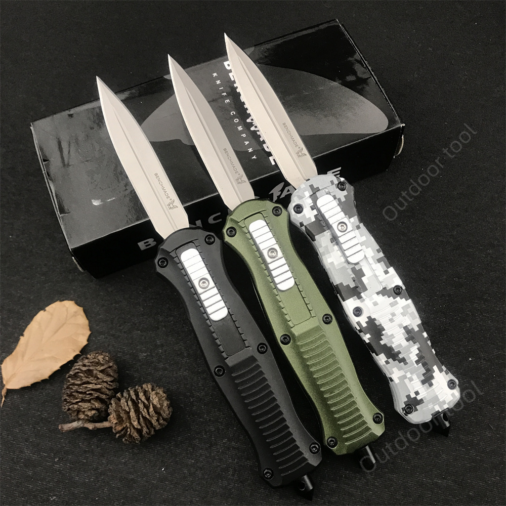 

New Benchmade Mini Infidel 3300 Double Action Knife D2 Steel Spear Point EDC Automatic Pocket Survival Knives Outdoor Combat 3300BK 535 537 533 EDC tools